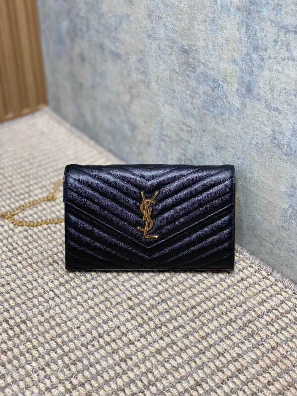 YSL top caviar ball print bag