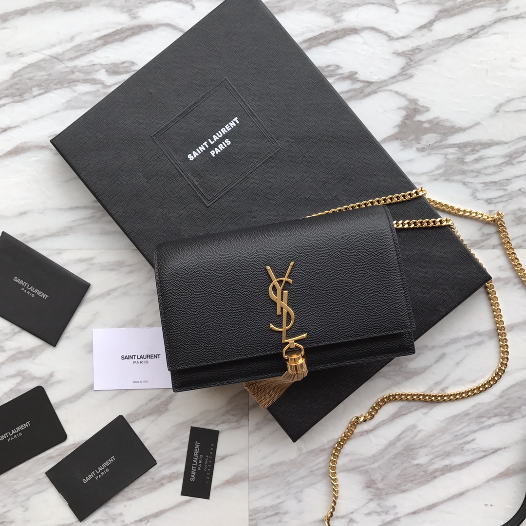 YSL ball leather with metal tassel bag
