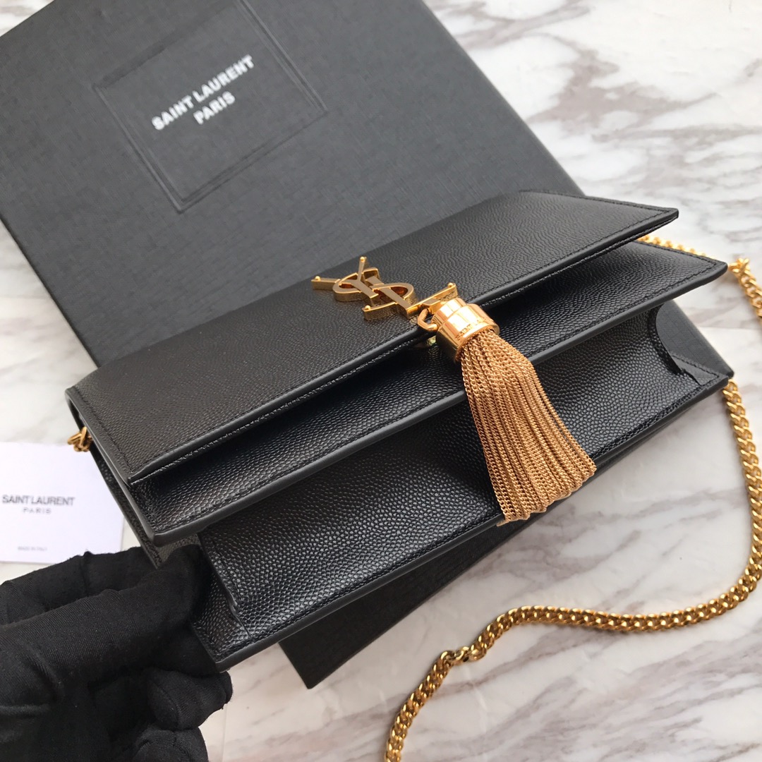 YSL ball leather with metal tassel bag - Image 2