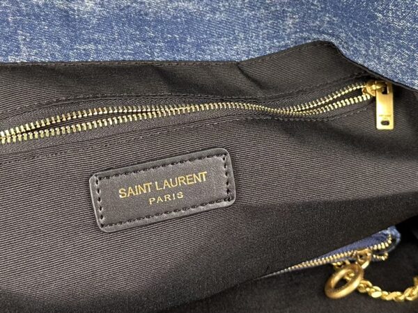 YSL new denim shopping bag - Image 8