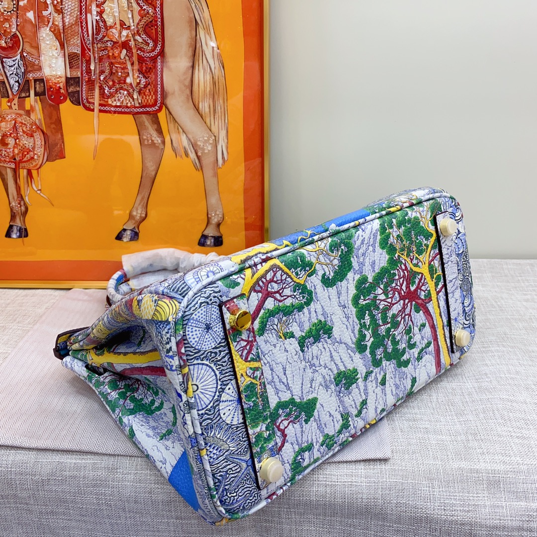 Hermes Platinum Graffiti Bag - Image 5