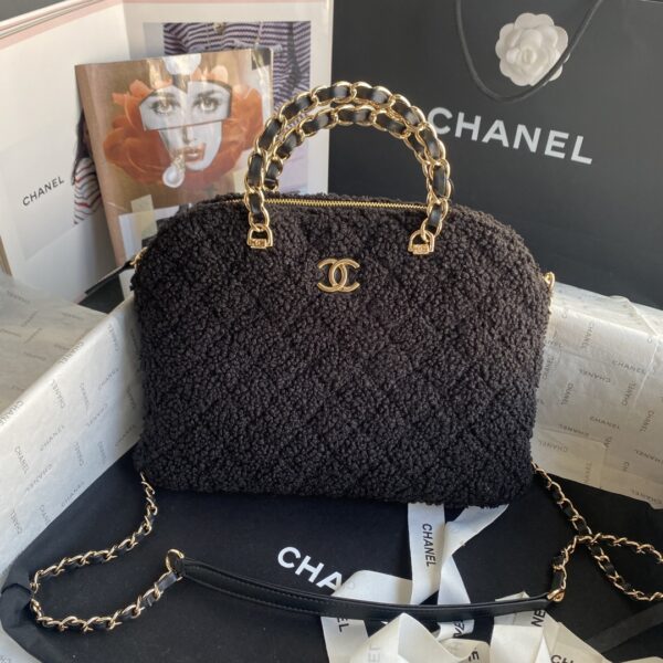 Chanel Large Lamb Wool Shell Bag