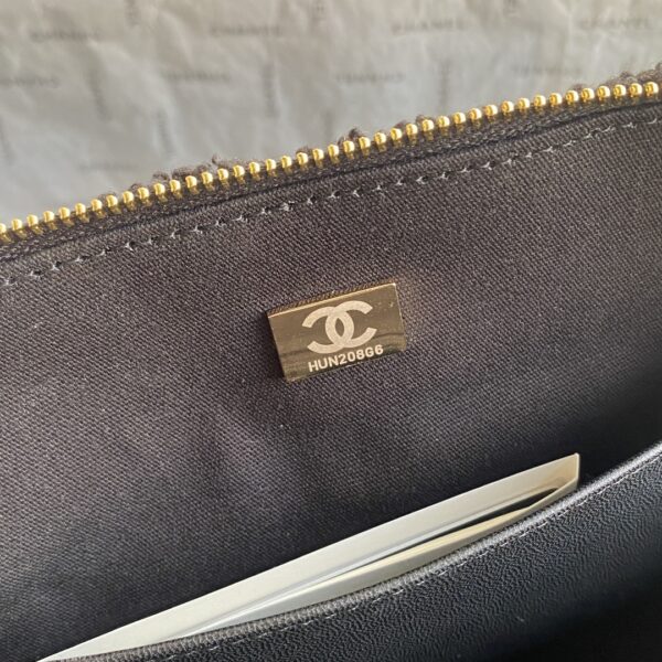 Chanel Large Lamb Wool Shell Bag - Image 8