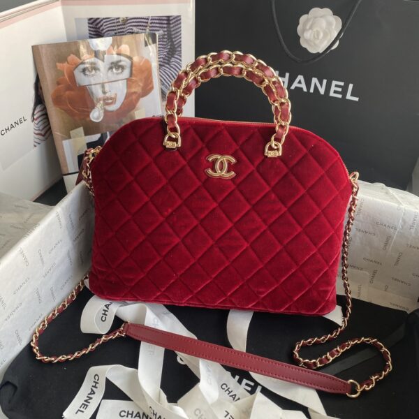 Chanel Large Lamb Wool Shell Bag
