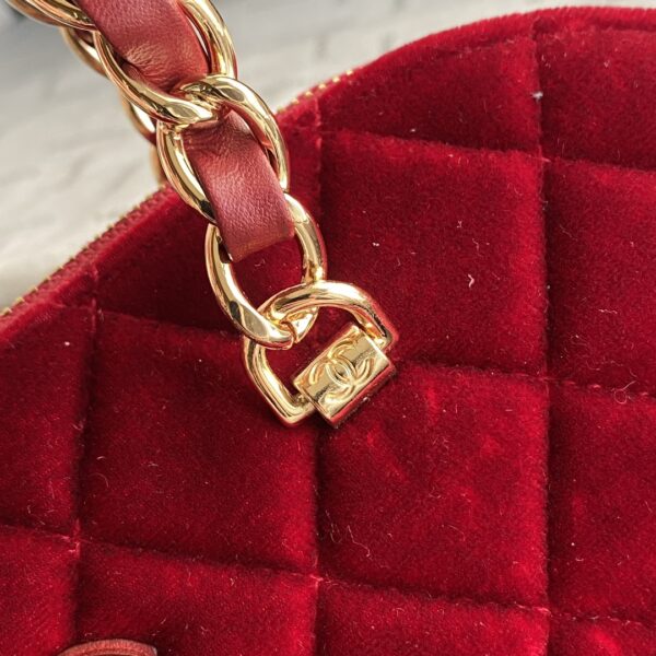 Chanel Large Lamb Wool Shell Bag - Image 2