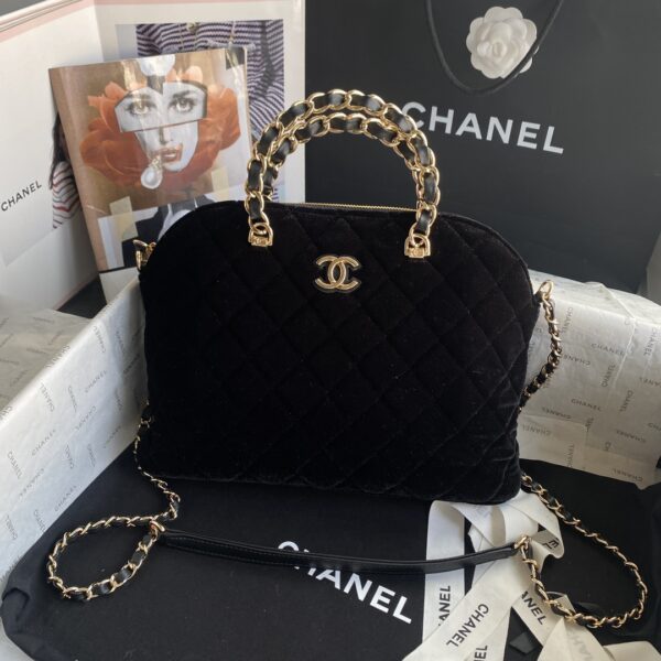 Chanel Large Lamb Wool Shell Bag