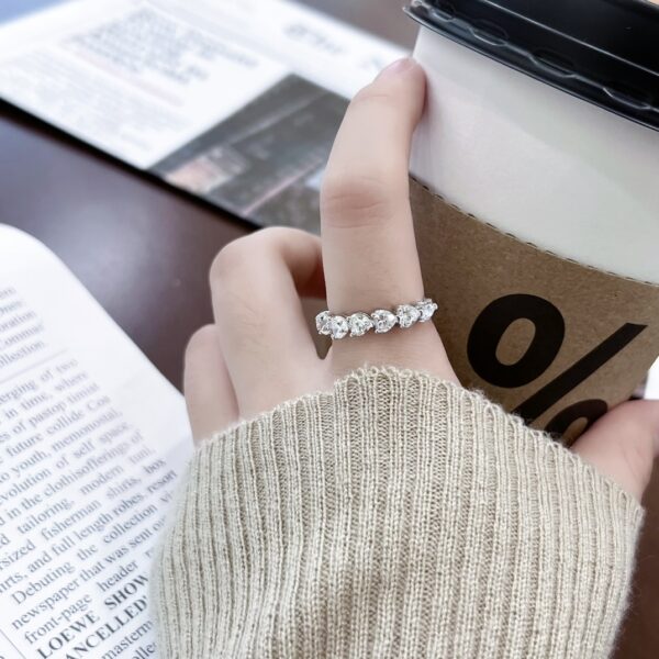 Tiffany&co row heart diamond ring - Image 2