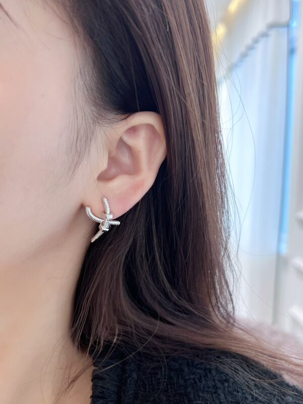 CARTIER cross screw nut stud earrings - Image 4