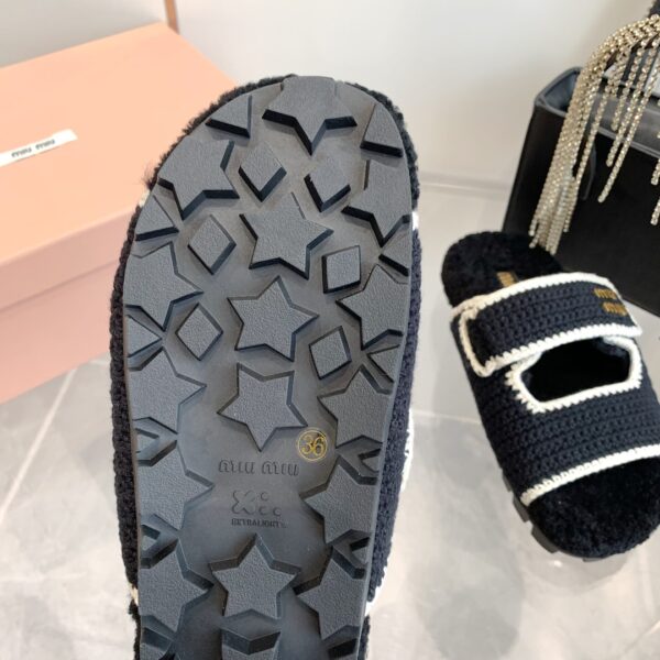 Miu Miu Two Velcro Slippers - Image 8