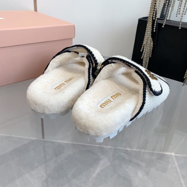 Miu Miu Two Velcro Slippers - Image 7