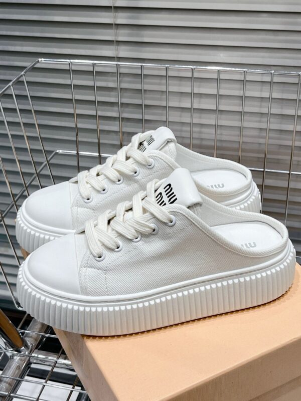 Miu Miu thick soled white shoes