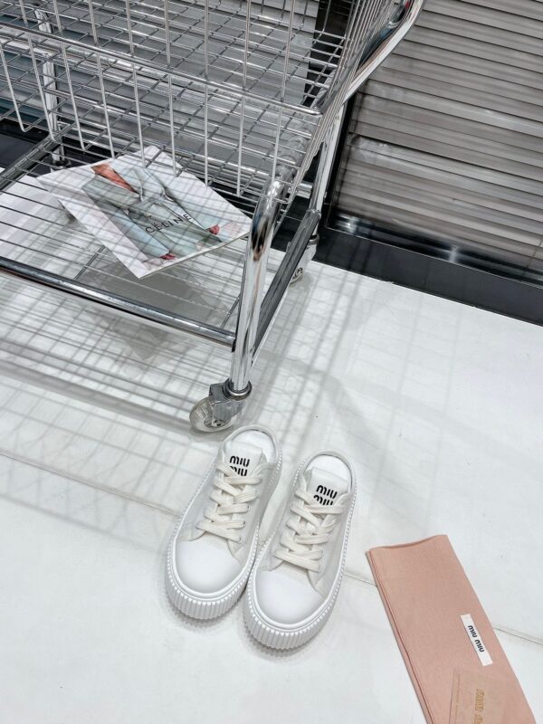 Miu Miu thick soled white shoes - Image 2