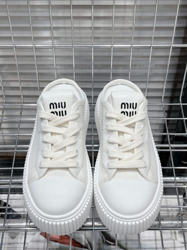Miu Miu thick soled white shoes - Image 3