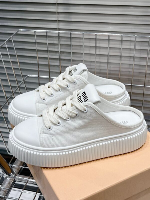 Miu Miu thick soled white shoes - Image 4