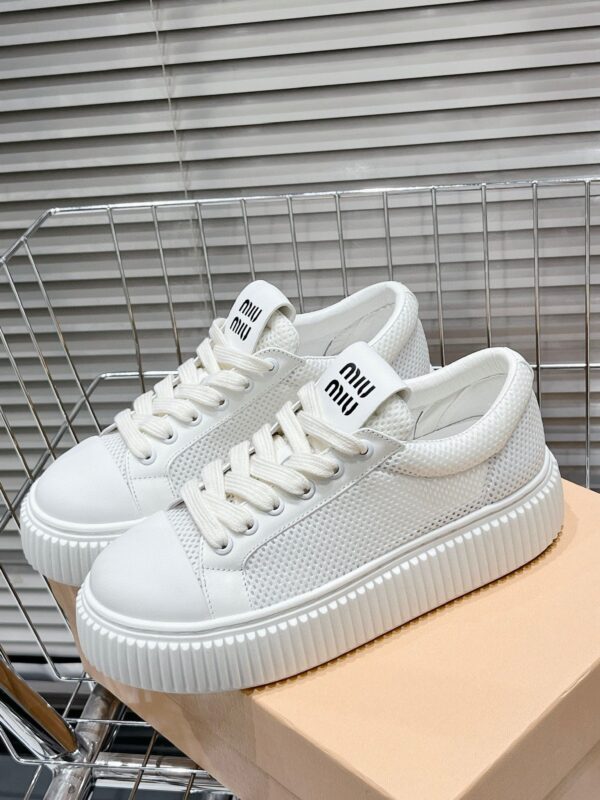 Miu Miu thick soled white shoes