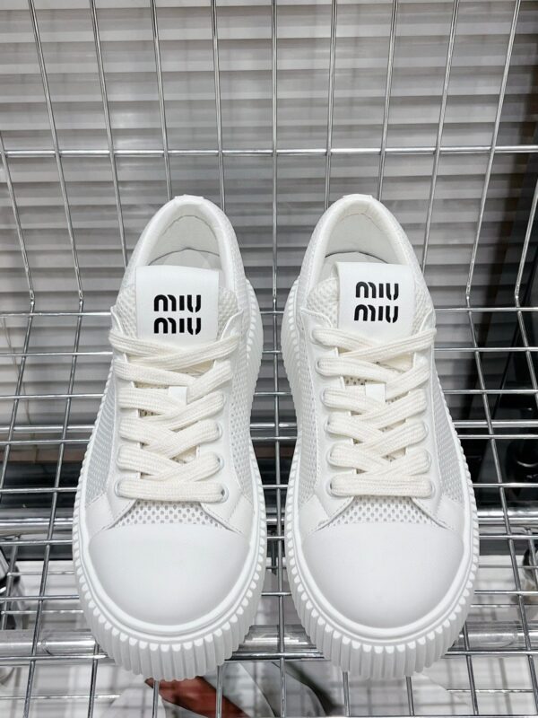 Miu Miu thick soled white shoes - Image 2