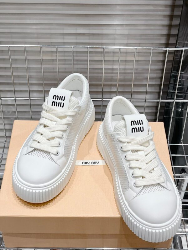 Miu Miu thick soled white shoes - Image 3