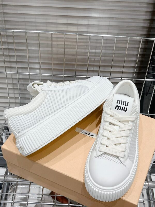 Miu Miu thick soled white shoes - Image 4