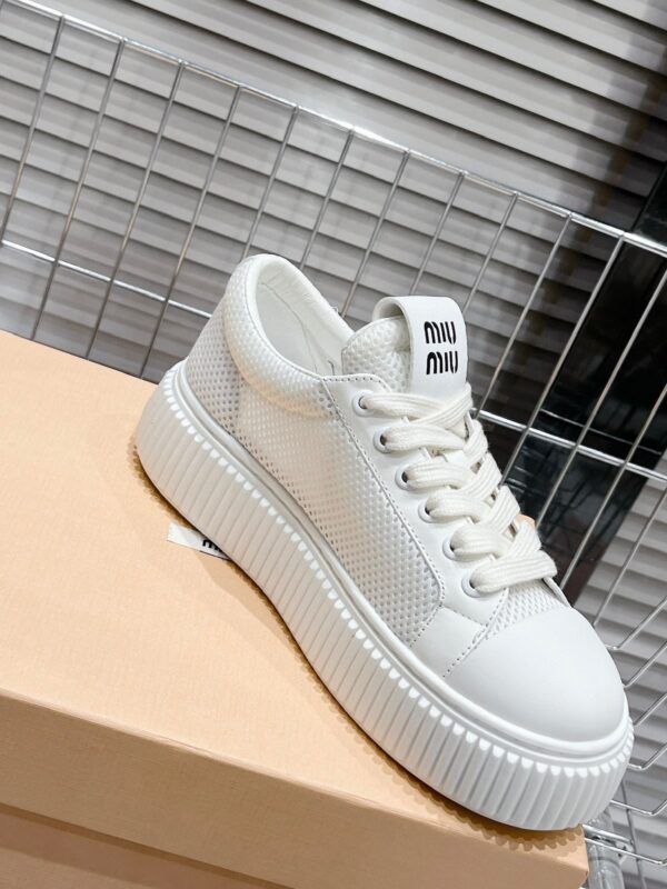 Miu Miu thick soled white shoes - Image 5