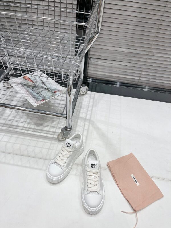 Miu Miu thick soled white shoes - Image 7