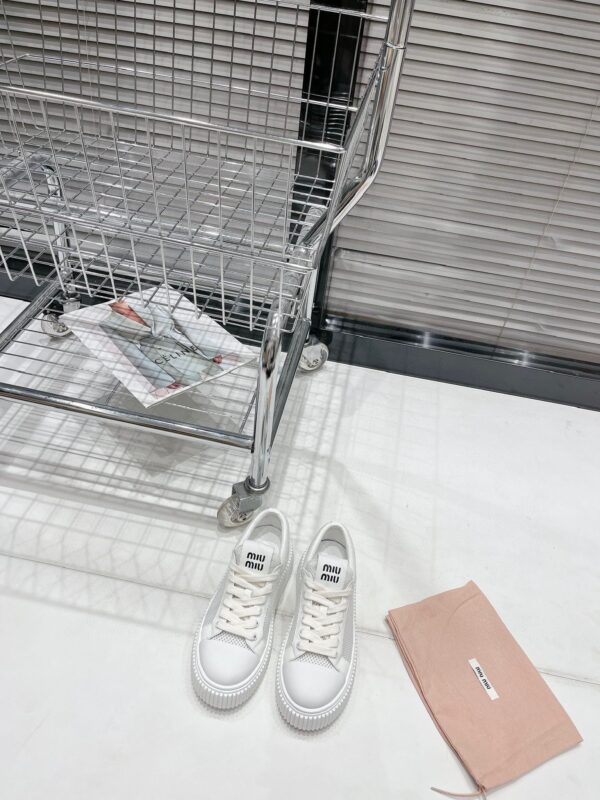 Miu Miu thick soled white shoes - Image 8