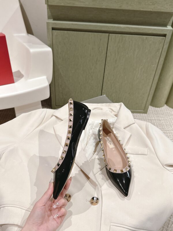 VALENTINO ROCKSTUD Riveted Flat Shoes - Image 2
