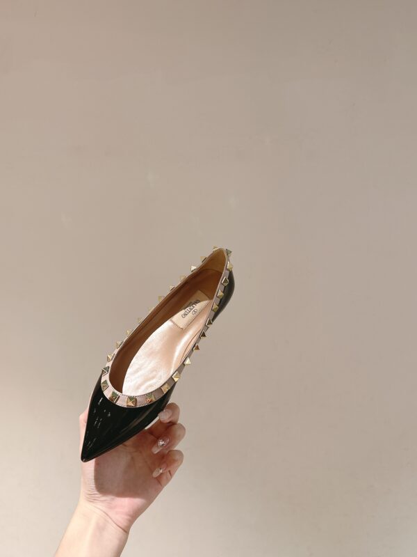 VALENTINO ROCKSTUD Riveted Flat Shoes - Image 8