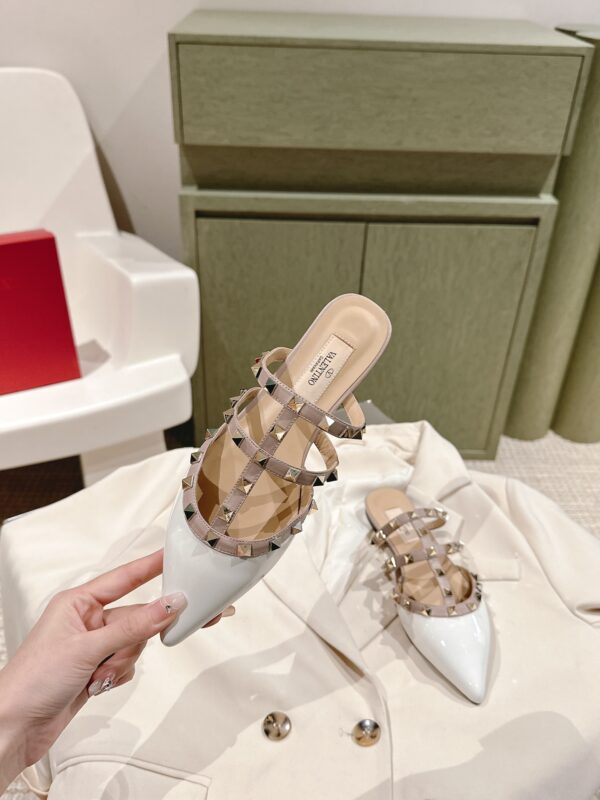 VALENTINO ROCKSTUD Riveted Flat Shoes - Image 2