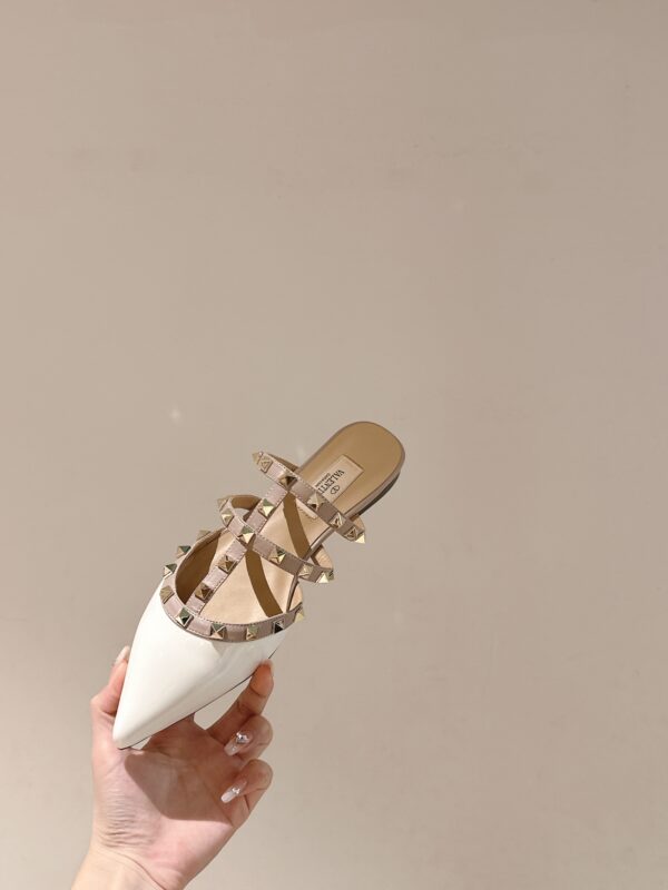 VALENTINO ROCKSTUD Riveted Flat Shoes - Image 8