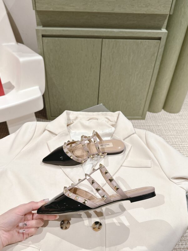 VALENTINO ROCKSTUD Riveted Flat Shoes - Image 3