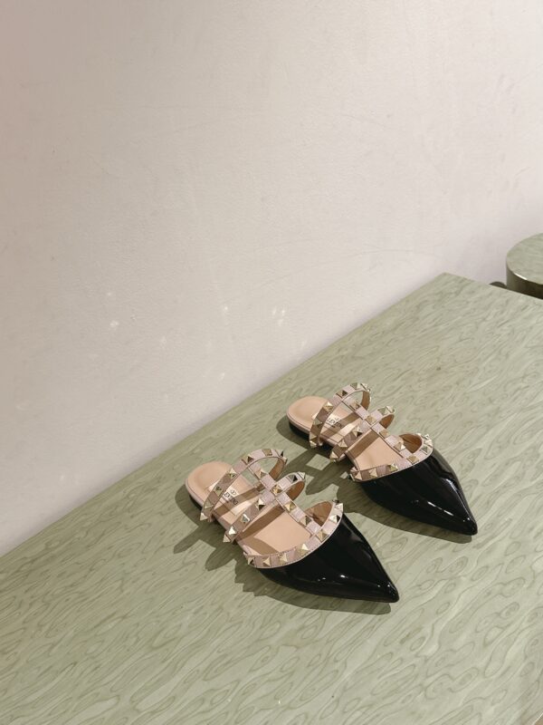 VALENTINO ROCKSTUD Riveted Flat Shoes - Image 6