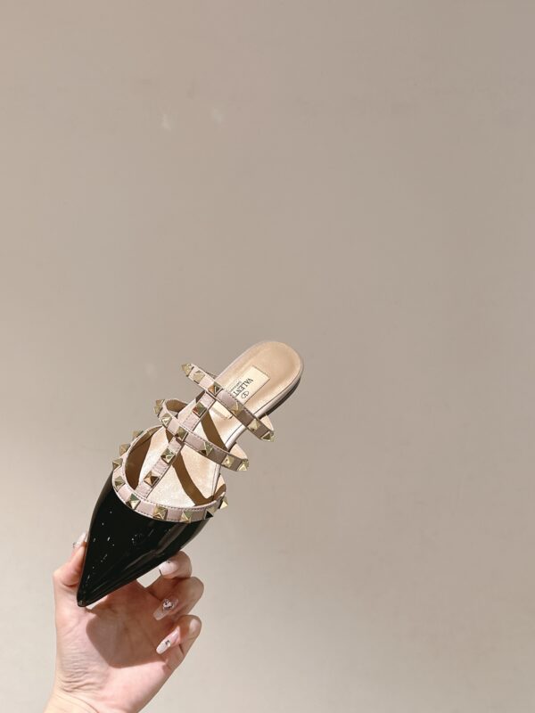 VALENTINO ROCKSTUD Riveted Flat Shoes - Image 8