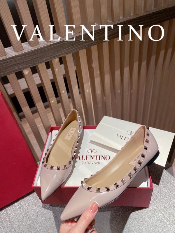 VALENTINO ROCKSTUD Riveted Flat Shoes - Image 2