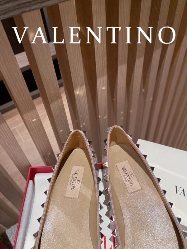 VALENTINO ROCKSTUD Riveted Flat Shoes - Image 8