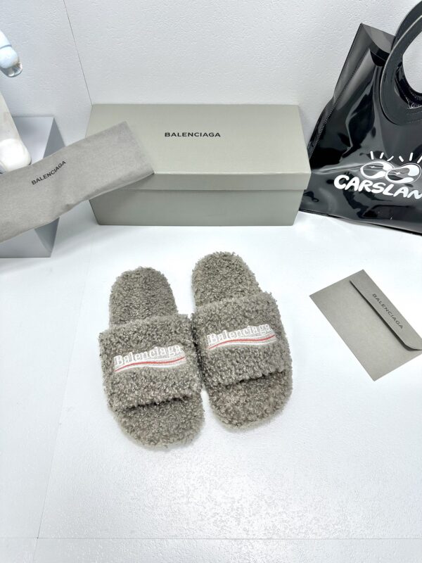 Balenciaga Political Campaign logo embroidered slippers