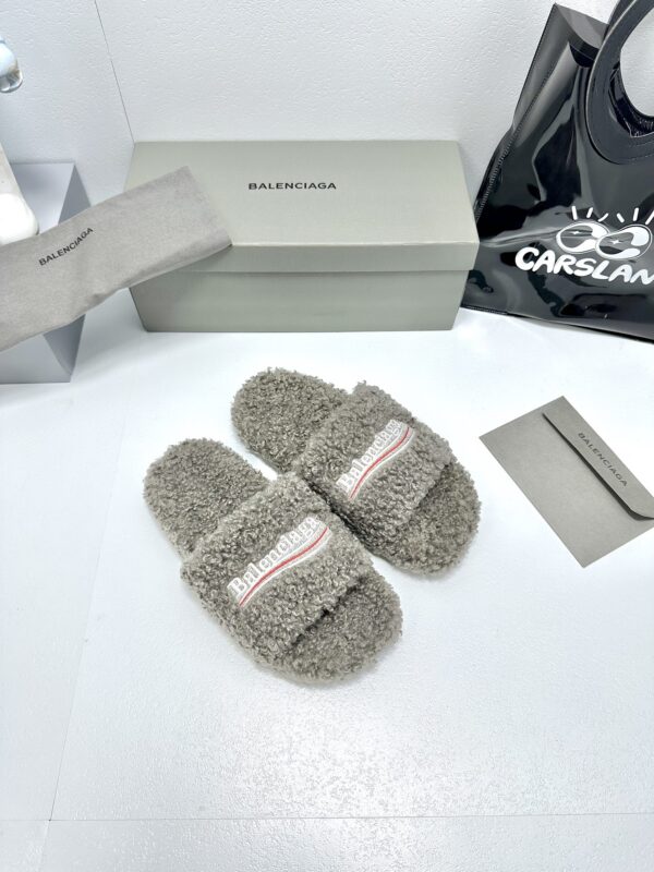 Balenciaga Political Campaign logo embroidered slippers - Image 2