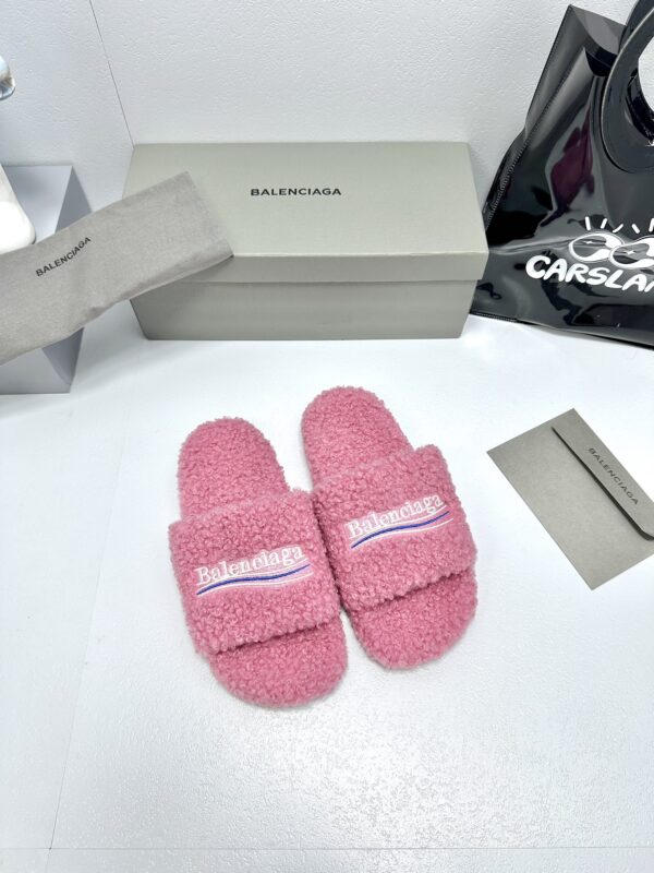 Balenciaga Political Campaign logo embroidered slippers