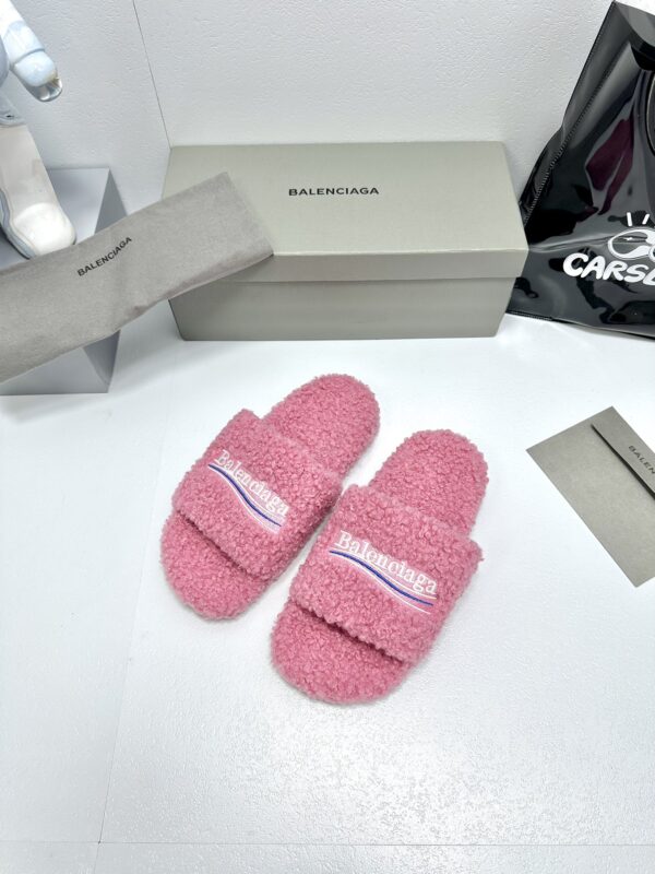 Balenciaga Political Campaign logo embroidered slippers - Image 3