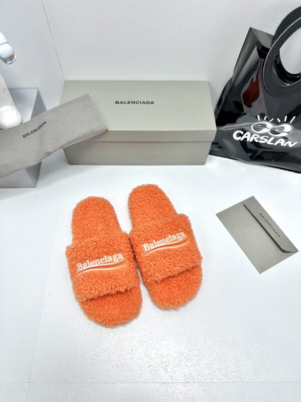 Balenciaga Political Campaign logo embroidered slippers