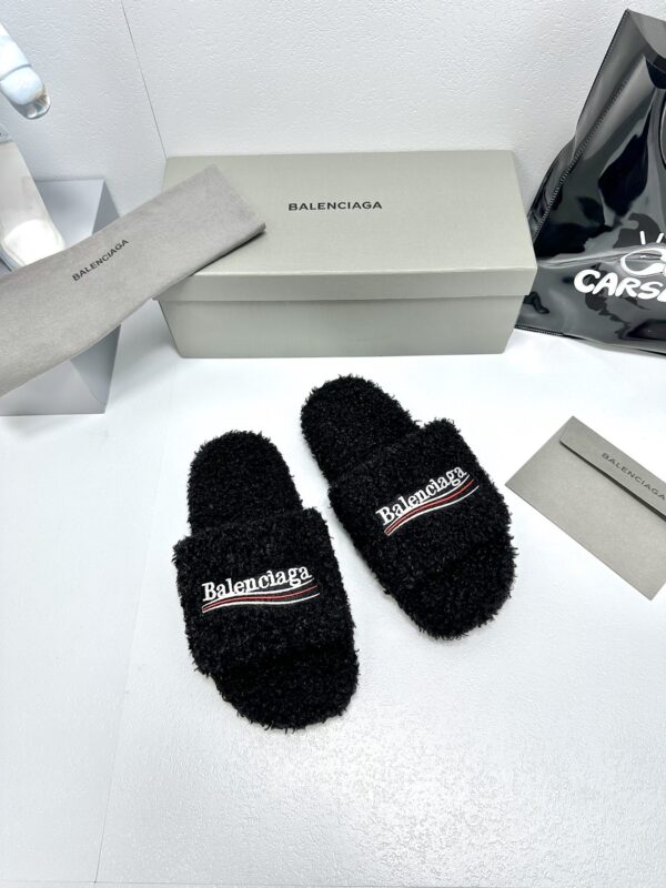 Balenciaga Political Campaign logo embroidered slippers - Image 2