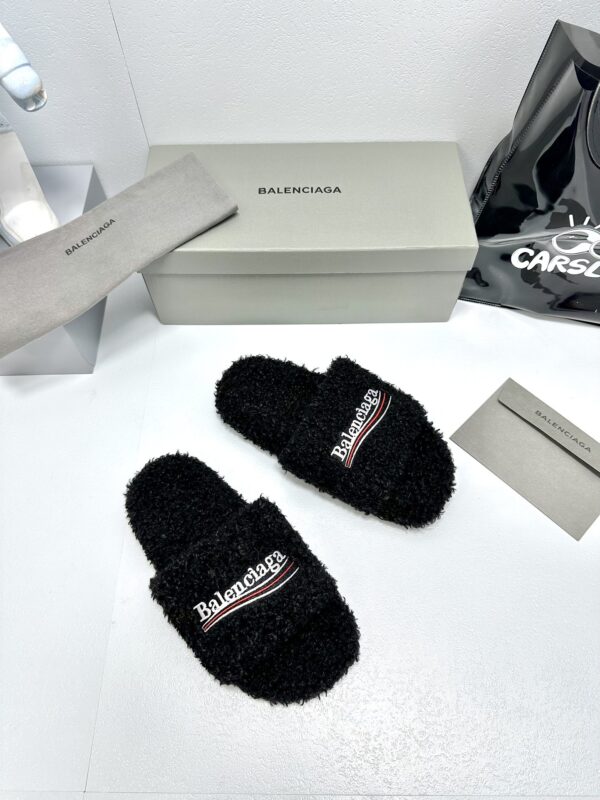 Balenciaga Political Campaign logo embroidered slippers - Image 3