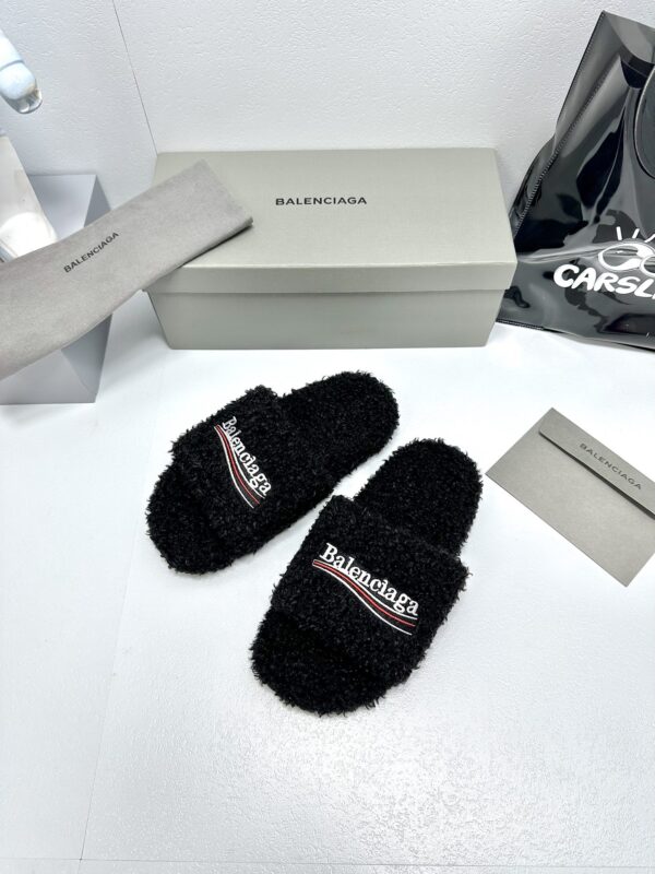 Balenciaga Political Campaign logo embroidered slippers - Image 4
