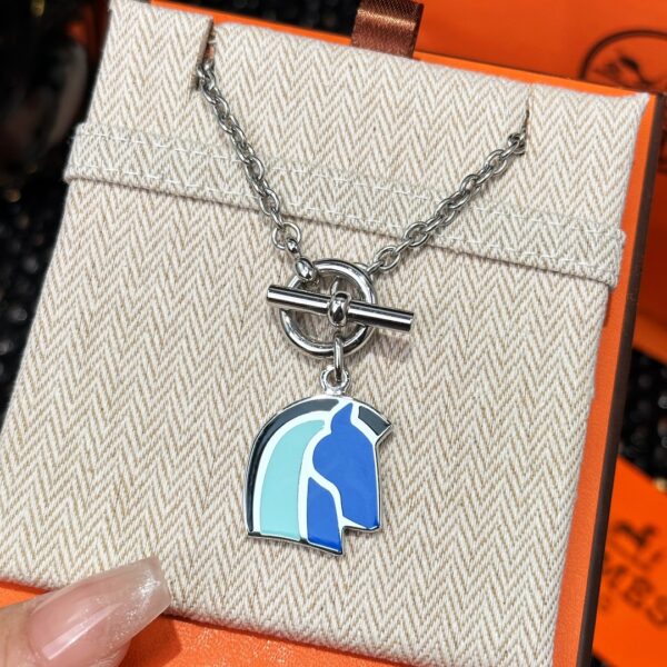 Hermes Helios Cheval Horsehead Necklace