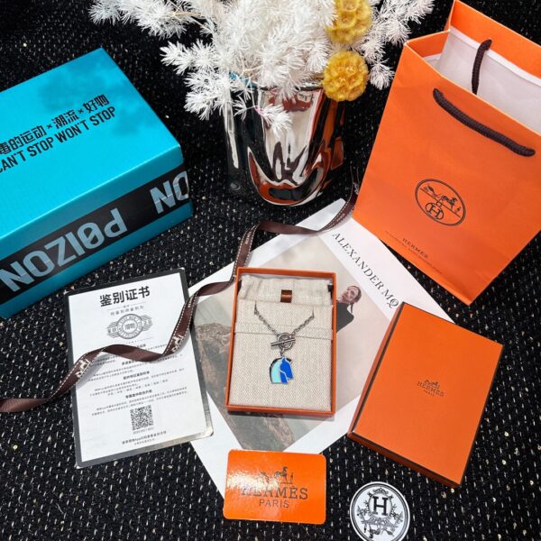 Hermes Helios Cheval Horsehead Necklace - Image 2