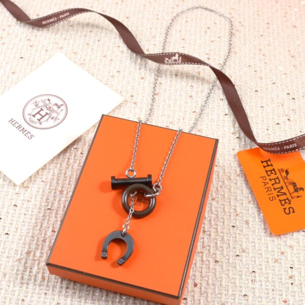Hermes Carrousel Buffalo Horn Necklace