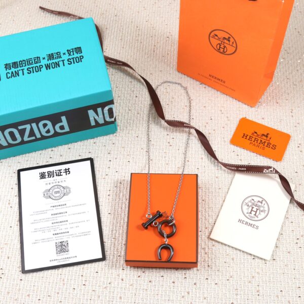 Hermes Carrousel Buffalo Horn Necklace - Image 2