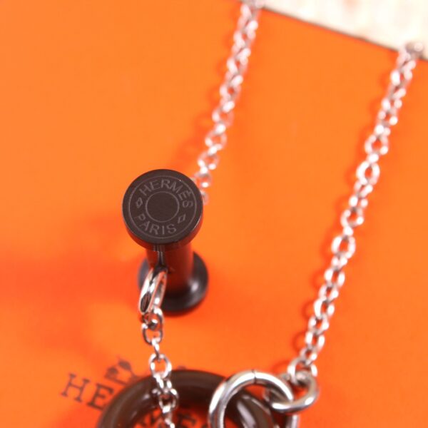 Hermes Carrousel Buffalo Horn Necklace - Image 6