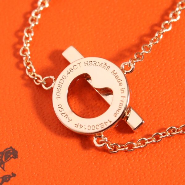HERMES Full Diamond OT Tassel Necklace - Image 8