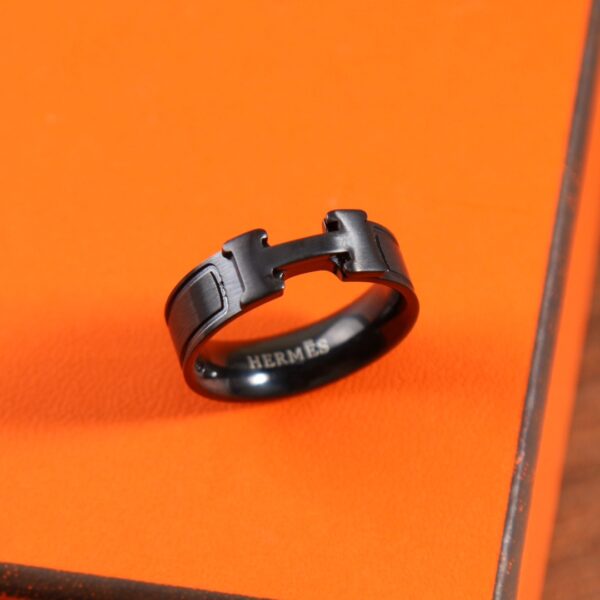 Hermes CLIC HH SO BLACK BRACELET Black Knight Ring - Image 2