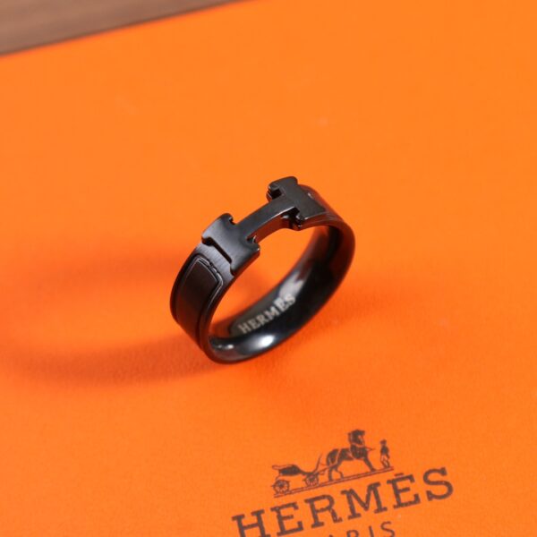 Hermes CLIC HH SO BLACK BRACELET Black Knight Ring - Image 3